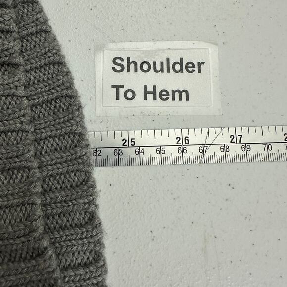 Michael Michael Kors Womens Sweater Size S Gray Crochet Open Knit Wool Blend - Picture 6 of 7